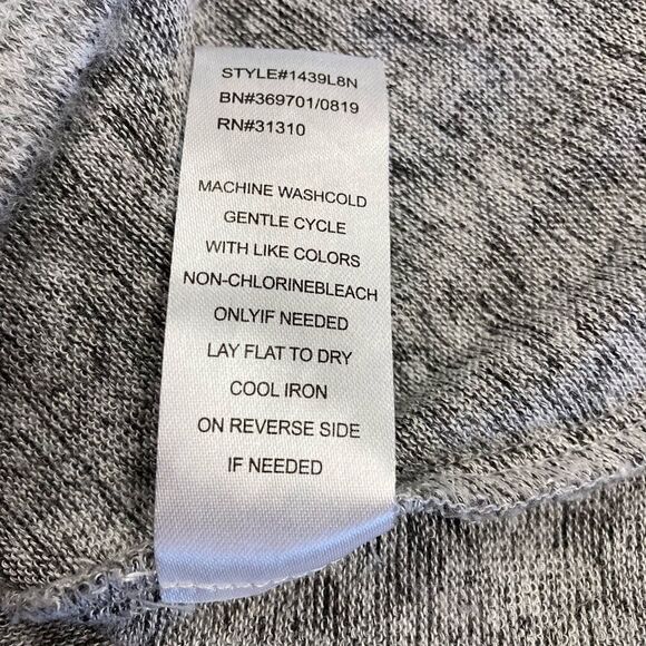 FORTUNE + IVY, Women’s Regina Hacci Knit Dress Sz L, Heather Gray, Long Sleeves - Picture 9 of 12